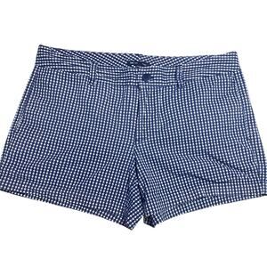 Gap Women's Navy Gingham Shorts - Size 8 - Classic Fit, Tailored Style
